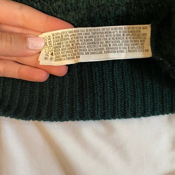 Deep Forest Green Knit Oversized Sweater - Picture 11 of 11